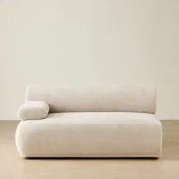 Pebbla Tuscan Sand Fabric Left Arm Module - Wide