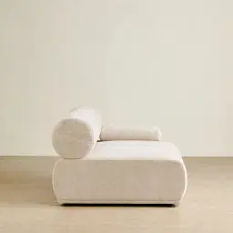 Pebbla Tuscan Sand Fabric Right Arm Module - Wide