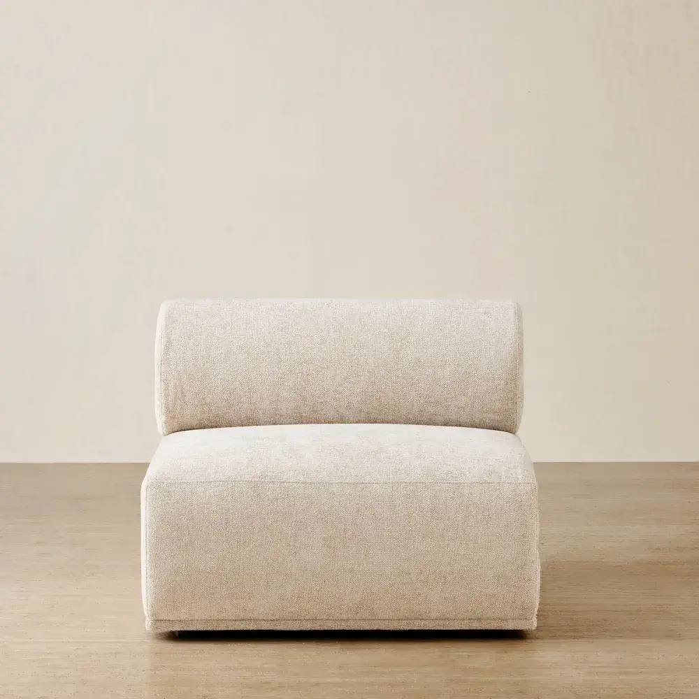 Pebbla Tuscan Sand Fabric Armless Module