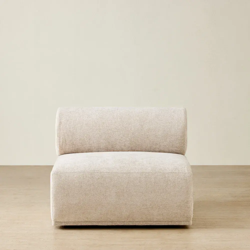 Pebbla Tuscan Sand Fabric Armless Module