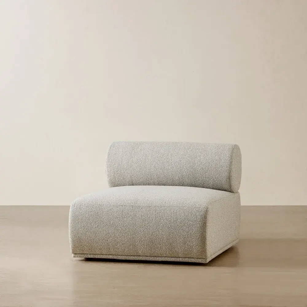 Pebbla Slate Grey Fabric Armless Module