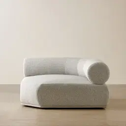 Pebbla Slate Grey Fabric Wedge Corner Module