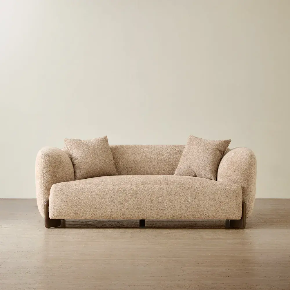 Celia Antelope 2-Seater Woven Fabric Sofa