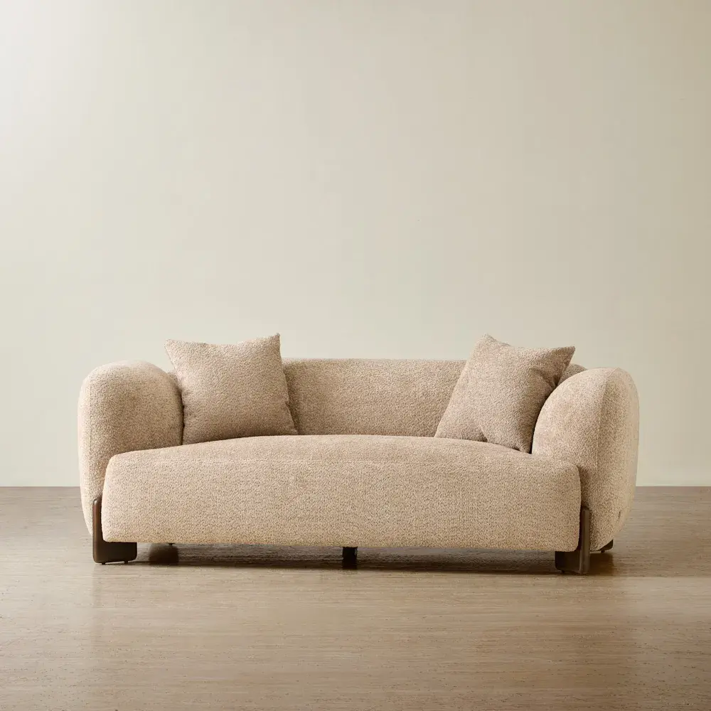 Celia Antelope 2-Seater Woven Fabric Sofa