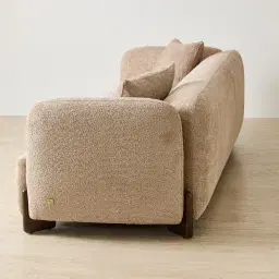 Celia Antelope 3-Seater Woven Fabric Sofa