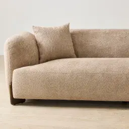 Celia Antelope 3-Seater Woven Fabric Sofa