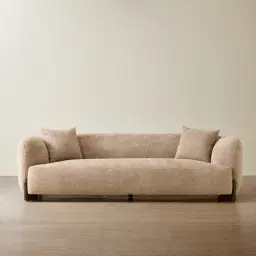 Celia Antelope 3-Seater Woven Fabric Sofa