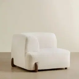 Calma Fusion Grey Fabric Left Arm Module