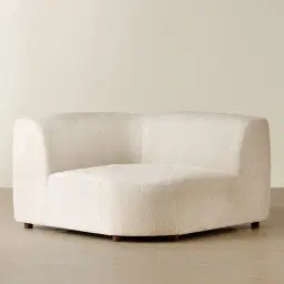 Calma Fusion Grey Fabric Wedge Corner Module