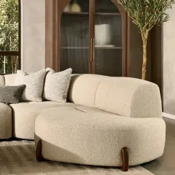 Calma Fusion Grey Fabric Right Cuddler Module