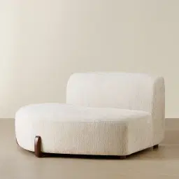 Calma Fusion Grey Fabric Left Cuddler Module