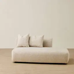 Evo Dusty Beige Fabric Sofa - 2 Seater Right Sofa