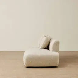 Evo Dusty Beige Fabric Sofa - 2 Seater Right Sofa