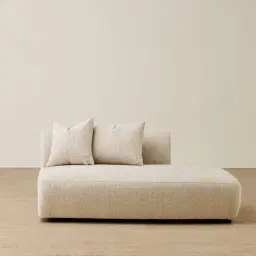 Evo Dusty Beige Fabric Sofa - 2 Seater Right Sofa