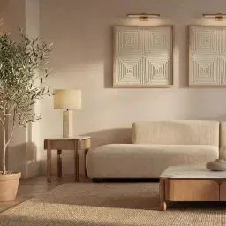 Evo Dusty Beige Fabric Sofa - 2 Seater Left Sofa