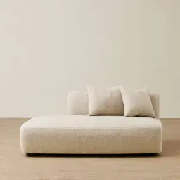 Evo Dusty Beige Fabric Sofa - 2 Seater Left Sofa