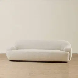 Serena Dusty Beige Fabric 3 Seater Sofa