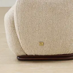 Serena Dusty Beige Fabric 3 Seater Sofa