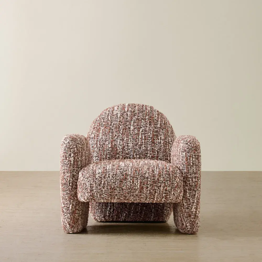 Bohdi Auburn Red Woven Fabric Occasional Chair