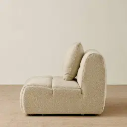Amity Pearl Beige Fabric Armless Module