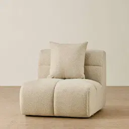 Amity Pearl Beige Fabric Armless Module