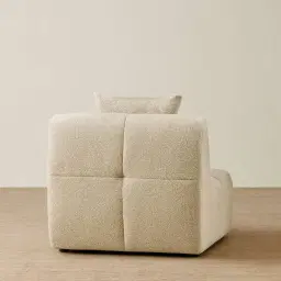 Amity Pearl Beige Fabric Armless Module
