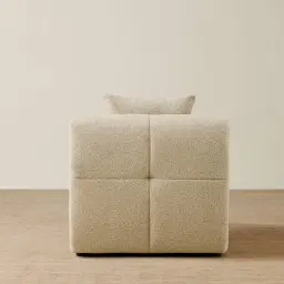 Amity Pearl Beige Fabric Armless Module