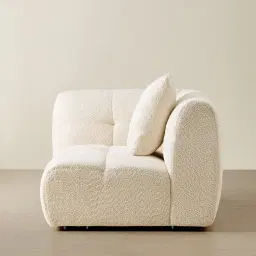 Amity Stone Cream Woven Fabric Left Arm Module