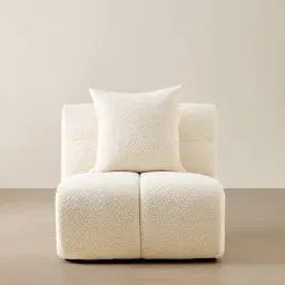 Amity Stone Cream Woven Fabric Armless Module