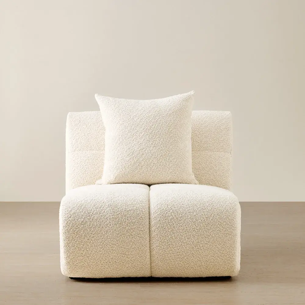 Amity Stone Cream Woven Fabric Armless Module