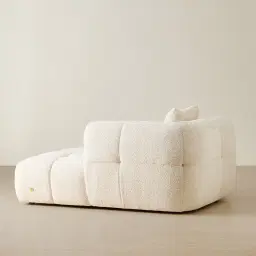 Amity Stone Cream Woven Fabric Right Chaise Module