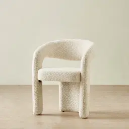 Lyra Stone Cream Woven Fabric Dining Chair