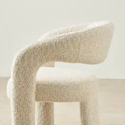 Lyra Stone Cream Woven Fabric Dining Chair