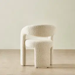 Lyra Stone Cream Woven Fabric Dining Chair