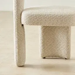 Lyra Stone Cream Woven Fabric Dining Chair