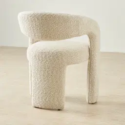 Lyra Stone Cream Woven Fabric Dining Chair
