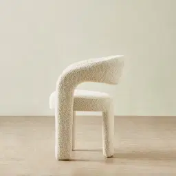 Lyra Stone Cream Woven Fabric Dining Chair