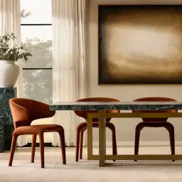 Debra Antelope Woven Fabric Dining Chair