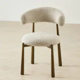 Maris Royal Cream Fabric Dining Chair - Brushed Bronze Legs