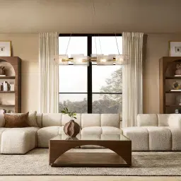 Costanza Mocha Walnut Wooden Bookshelf