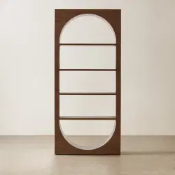 Costanza Mocha Walnut Wooden Bookshelf