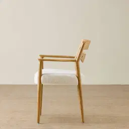 Gloria Fusion Grey Fabric Dining Chair - Light Ash Legs