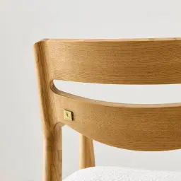 Gloria Fusion Grey Fabric Dining Chair - Light Ash Legs