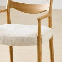 Gloria Fusion Grey Fabric Dining Chair - Light Ash Legs