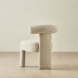 Wisteria Stone White Fabric Dining Chair