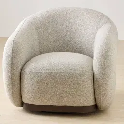 Devon Slate Grey Fabric Swivel Occasional Chair