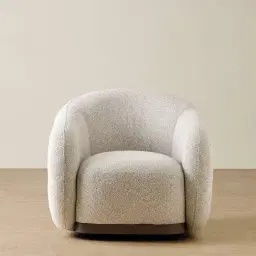 Devon Slate Grey Fabric Swivel Occasional Chair