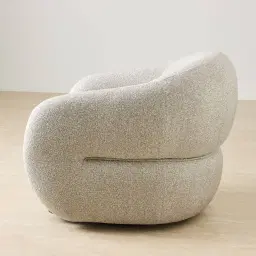 Devon Slate Grey Fabric Swivel Occasional Chair