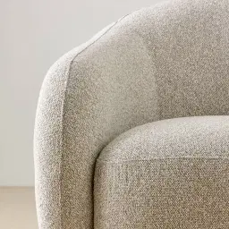 Devon Slate Grey Fabric Swivel Occasional Chair