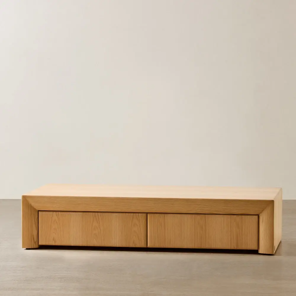 Salvador Light Oak Veneer Rectangular Coffee Table